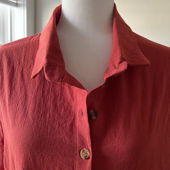 🚨SOLD🚨Beautiful Ladies Tiered Short-Sleeve Button-Front Dress Size XXL NWT - Picture 4 of 9